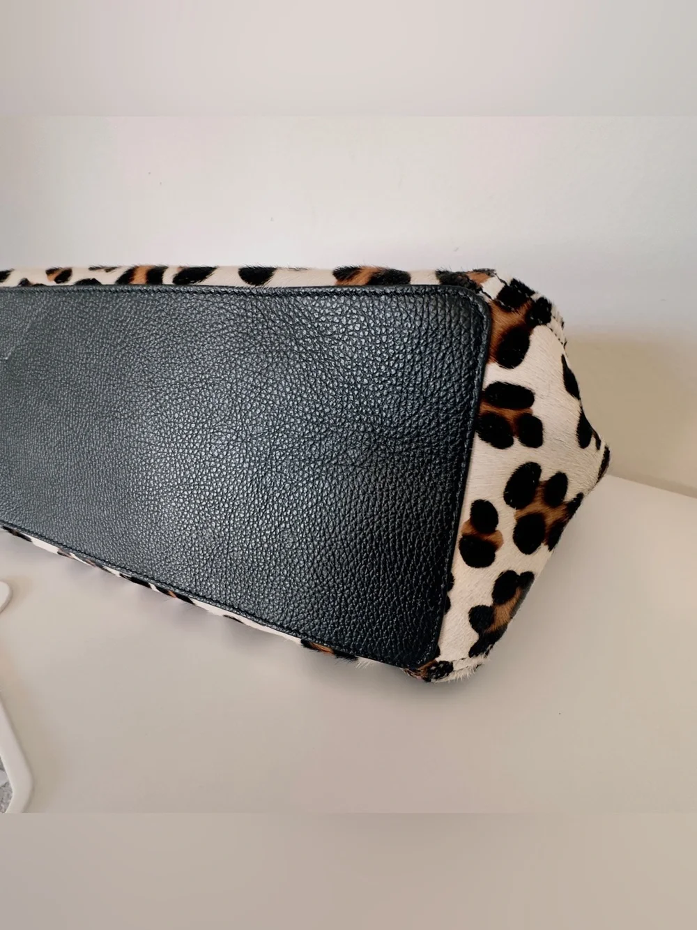 NWT Francesco Biasia Copacabana Leopard Calf Hair Handbag
